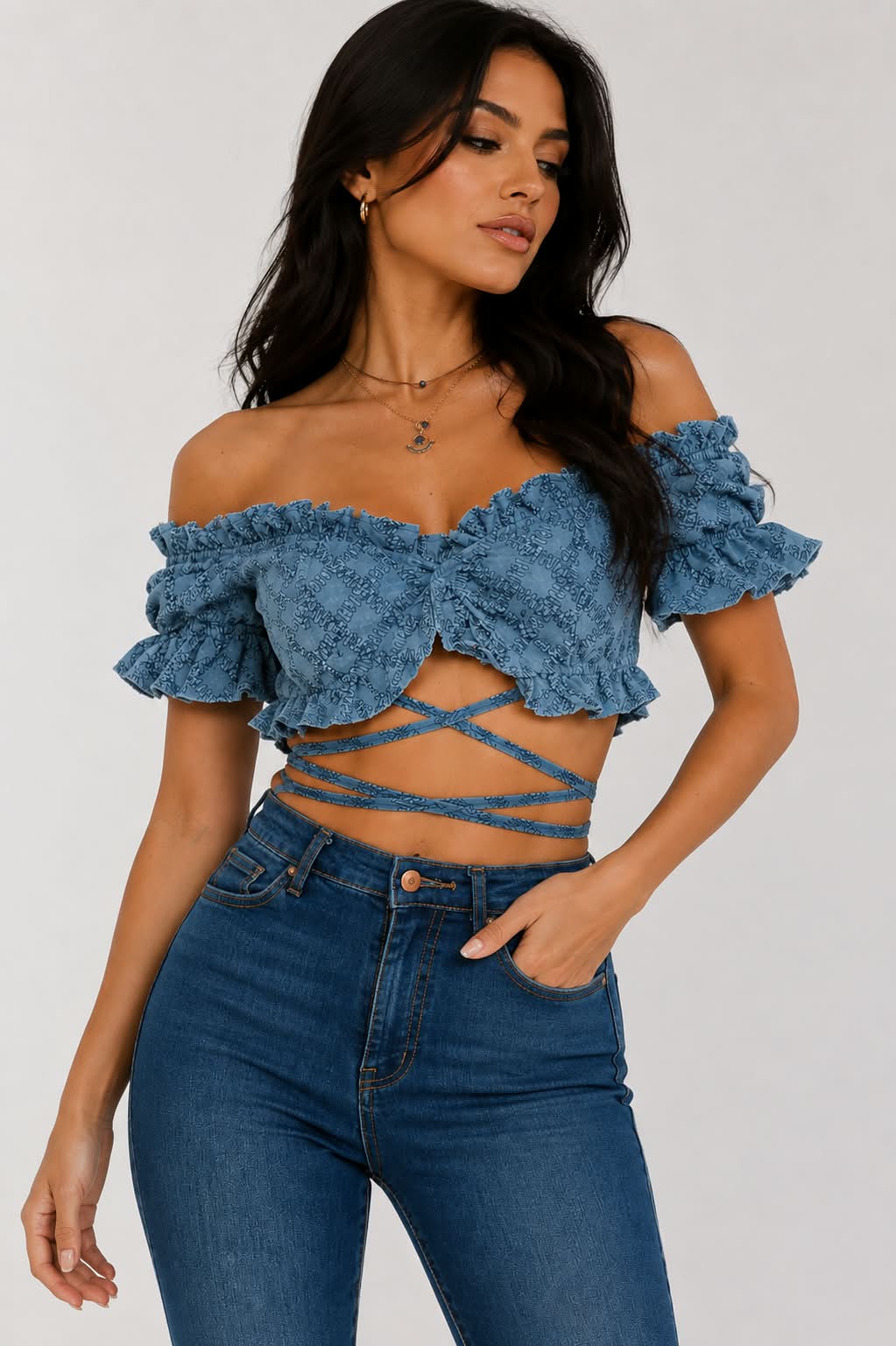 Santorini Wrap Crop Top