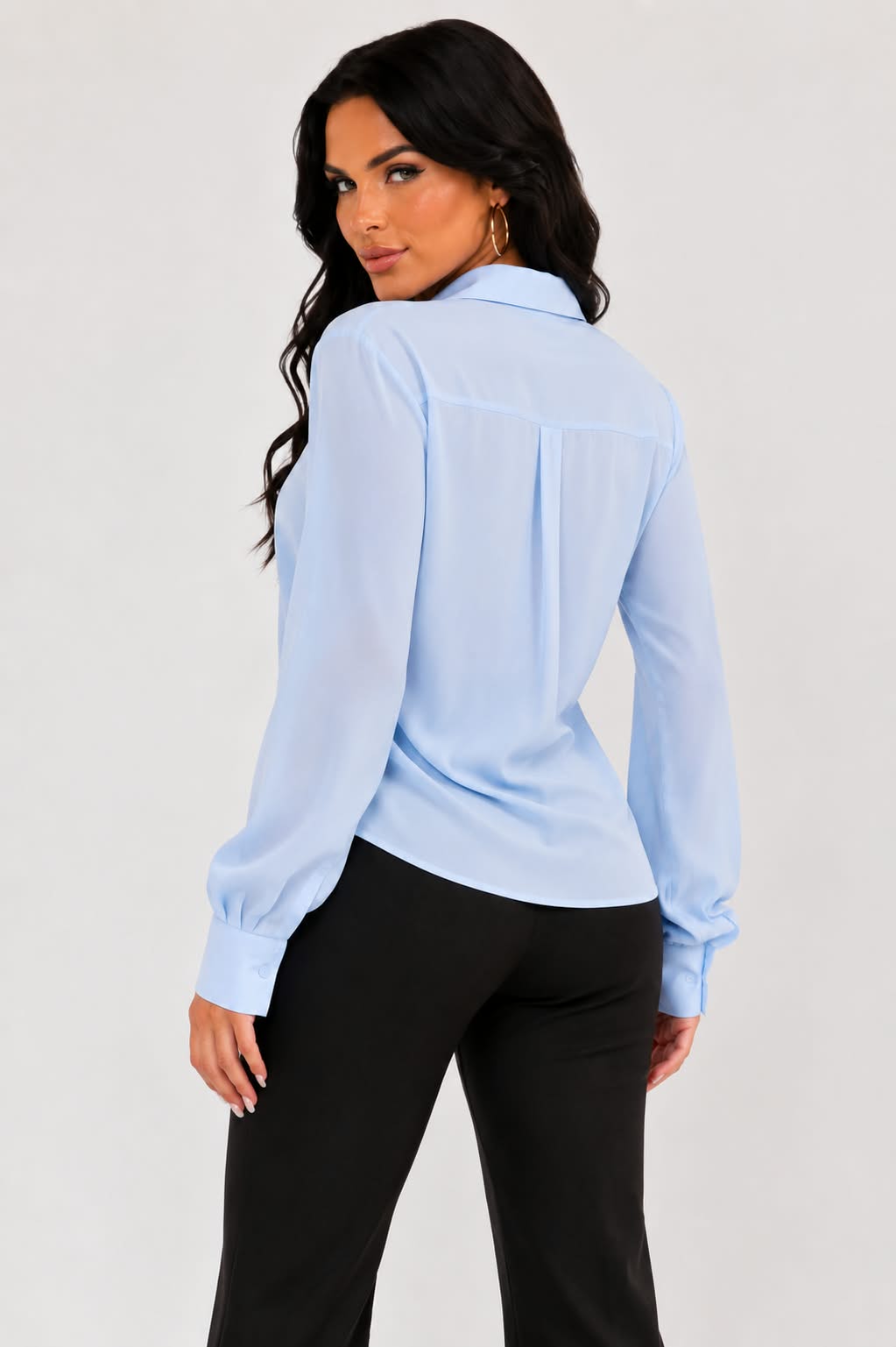 Sky Blue Shirt & Wrap Halter Top Set 🩵