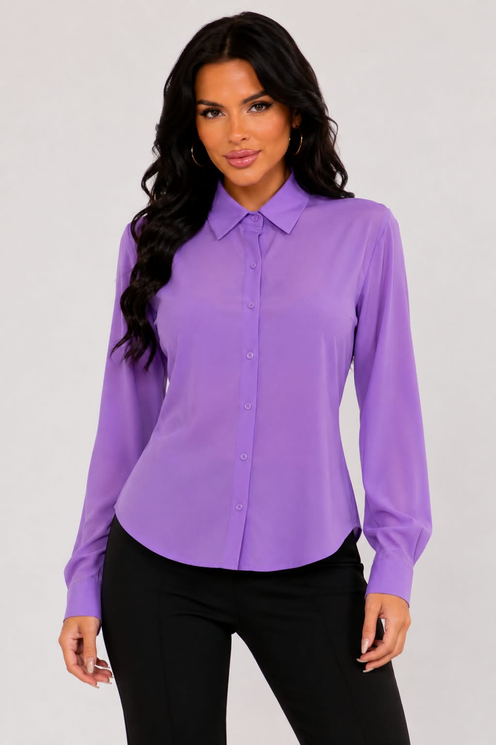 Lila Purple Shirt & Wrap Halter Top Set 💜